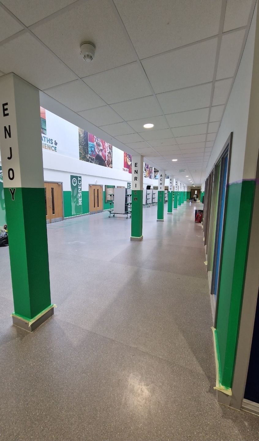 School corridor & columns